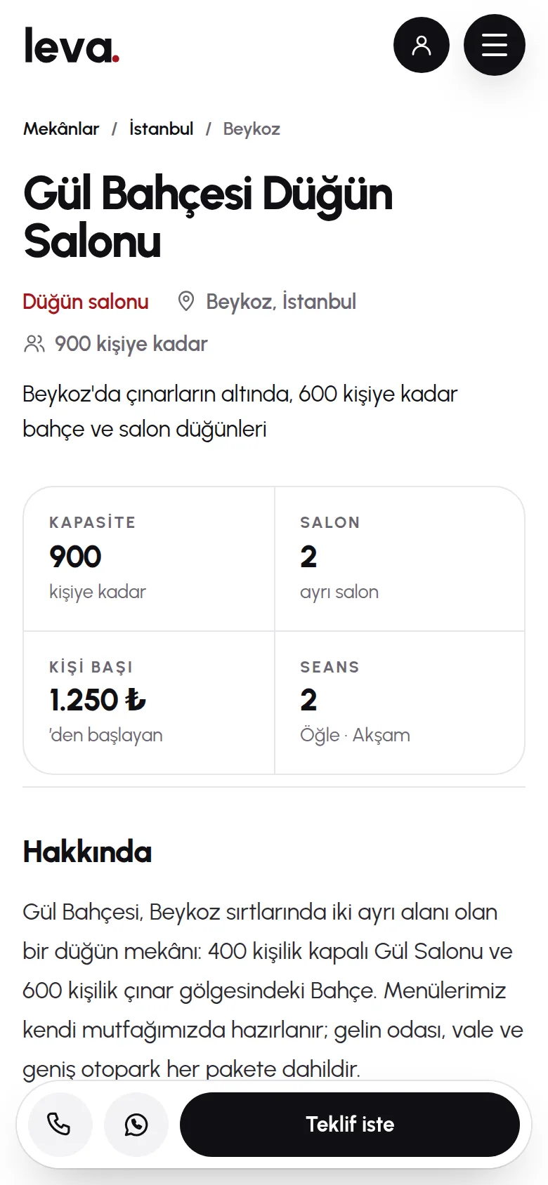Vitrin sayfası · leva